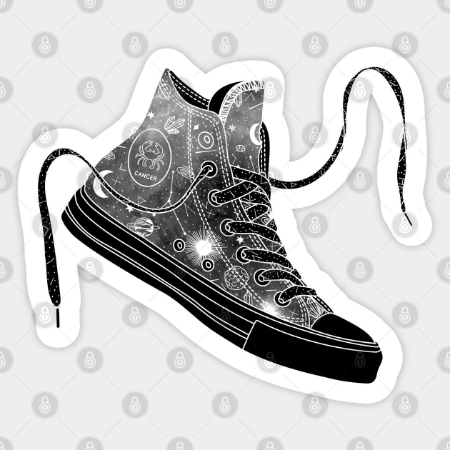 Cancer high tops - Space canvas Sticker by MickeyEdwards